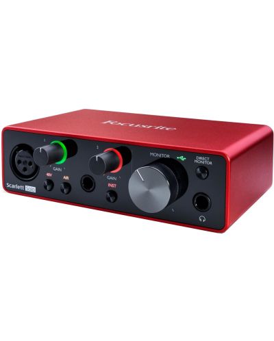 Аудио интерфейс Focusrite - Scarlett Solo 3rd Gen, червен - 3
