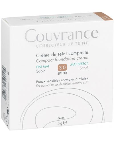 Avène Couvrance Компактна крем-пудра с мат ефект, 3.0 Пясък, SPF30, 10 g - 3