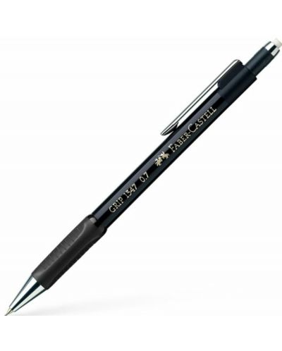 Автоматичен молив Faber-Castell Grip - 0.7 mm, черен - 1