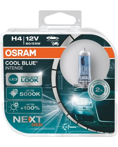 Авто крушки Osram - H4, 64193CBN, Cool Blue Intense - 1
