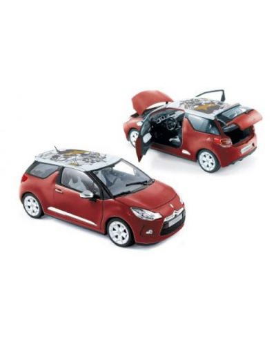 Авто-модел Citroën DS3 2010 Sanguine red with white roof - 1
