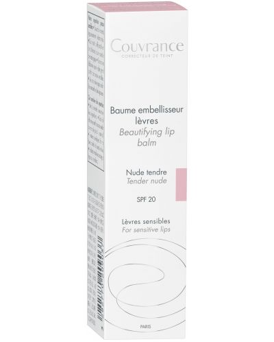 Avène Couvrance Разкрасяващ балсам за устни, деликатен Nude, SPF20, 3 g - 2