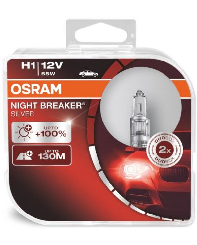 Авто крушки Osram - H1, 64150NBS, Night Breaker Silver - 1