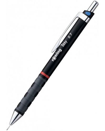 Автоматичен молив Rotring Tikky - 0.7 mm, черен - 1