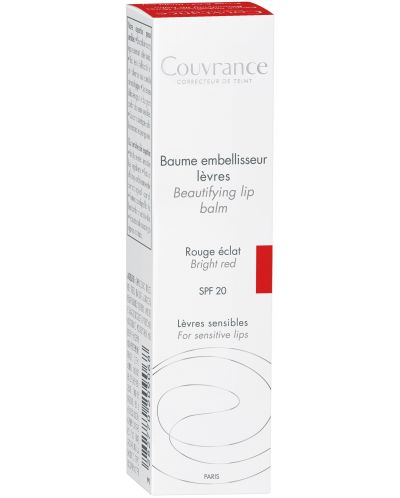 Avène Couvrance Разкрасяващ балсам за устни, ярко червено, SPF20, 3 g - 2