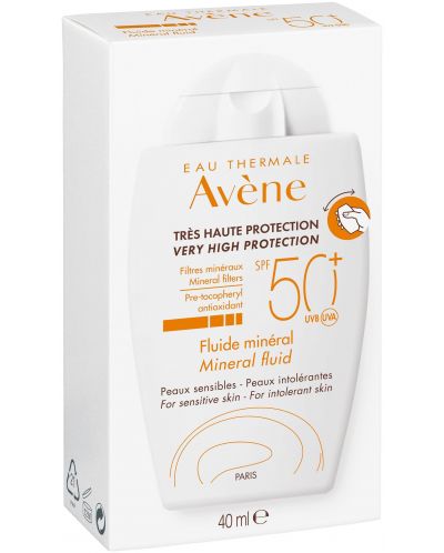 Avène Sun Минерален флуид за лице, SPF50+, 40 ml - 2