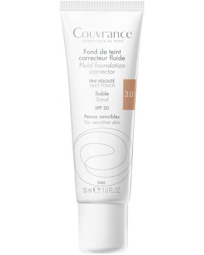 Avène Couvrance Фон дьо тен течен коректор, 3.0 Пясък, SPF20, 30 ml - 1