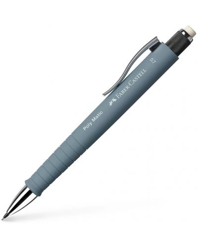 Автоматичен молив Faber-Castell Poly Matic - 0.7 mm, каменносив - 1