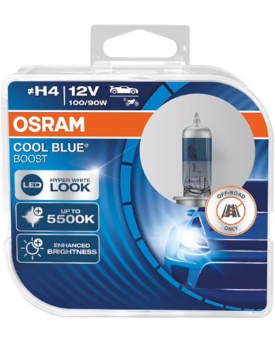 Авто крушки Osram - H4, 62193CBB, Cool Blue Boost - 1