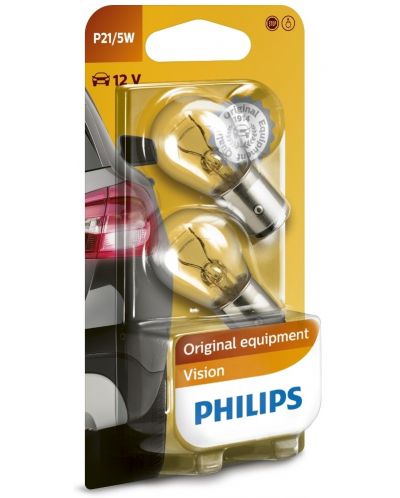 Автомобилни крушки Philips - 12V, P21/5W, BAY15d, 2 броя - 1