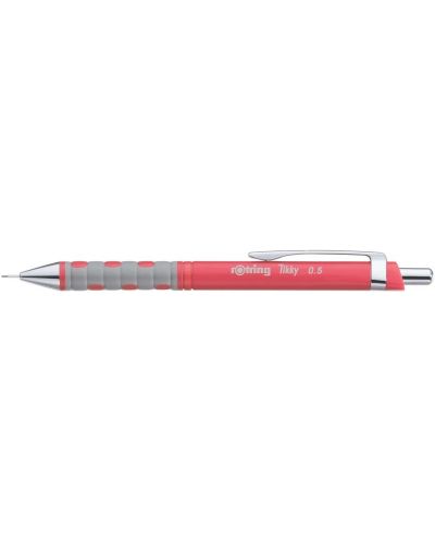 Автоматичен молив Rotring Tikky - 0.5 mm, червен - 1