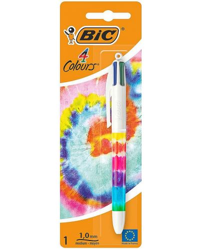 Автоматична химикалка BIC 4 Colours - Tie Dye, 1.0 mm, 4 цвята - 1