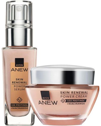 Avon Anew Комплект - Възобновяващ крем и Серум, 50 + 30 ml - 1