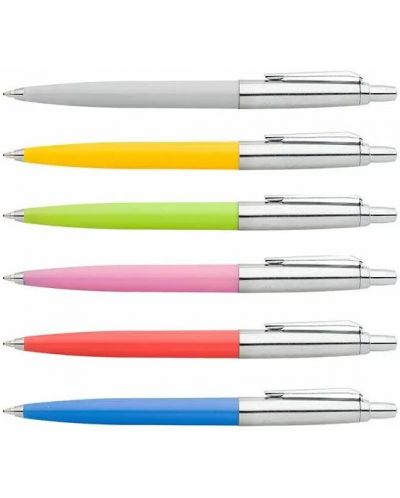 Автоматична химикалка Ico Polo - Color, синьо мастило, асортимент - 1