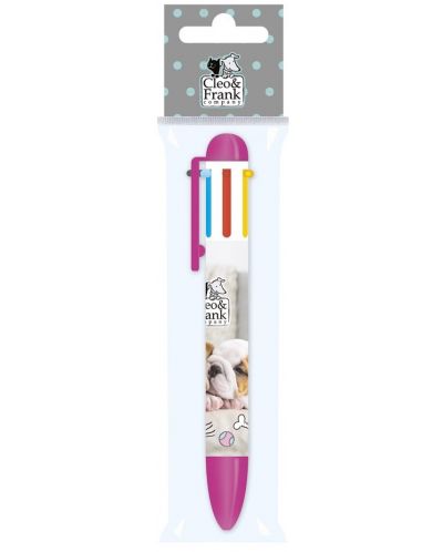 Автоматична химикалка Derform Cleo&Frank - С кученца, с 6 цвята - 1