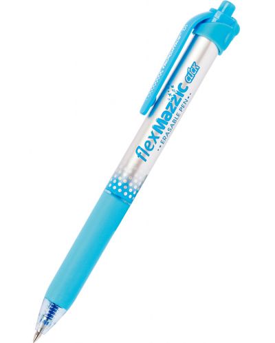 Автоматична химикалка с гума Flex Office - FO-GELE003, 0.5 mm, синя - 1