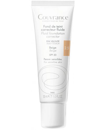 Avène Couvrance Фон дьо тен течен коректор, 2.5 Бежов, SPF20, 30 ml - 1