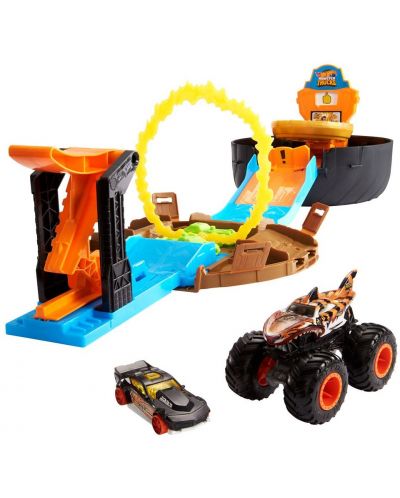 Комплект Hot Wheels Monster Trucks - Автомобилна гума за каскади - 2