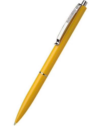 Автоматична химикалка Schneider K15 M - Жълто тяло, синьопишеща - 1