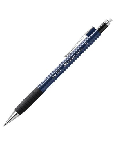 Автоматичен молив Faber-Castell Grip - 0.7 mm, тъмносин - 1