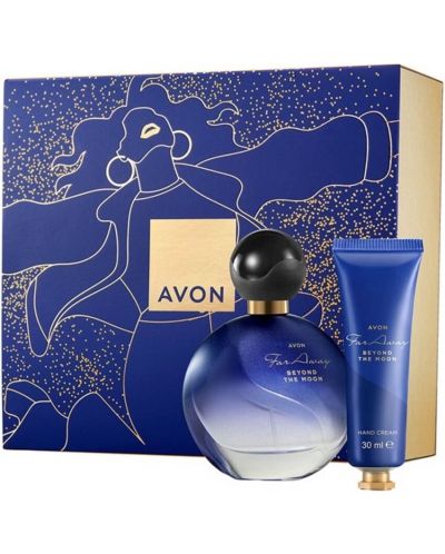 Avon Комплект Far Away Beyond The Moon - Парфюм и Крем за ръце, 50 + 30 ml - 1