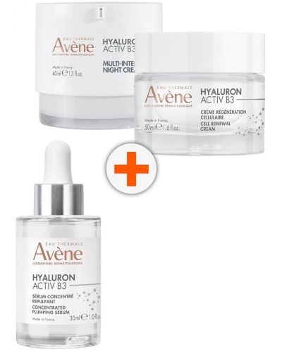 Avène Hyaluron Activ B3 Комплект - Серум, Регенериращ крем и Нощен крем, 30 + 50 + 40 ml - 1