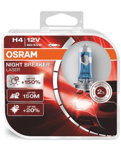 Авто крушки Osram - H4, 64193NL, Night Breaker Laser - 1