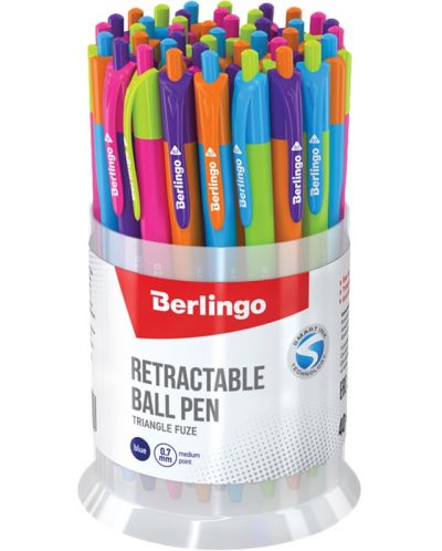 Автоматична химикалка Berlingo Fuze - 0.7 mm, асортимент - 3