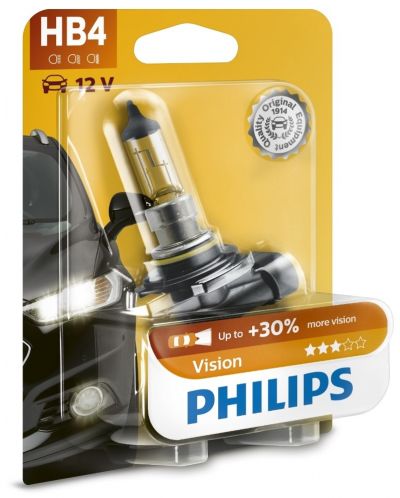 Автомобилна крушка Philips - HB4 Vision, 12V, 55W, P22d - 1