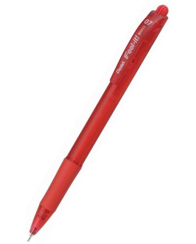 Автоматична химикалка Pentel BX417 - Feel It, 0.7 mm, червен - 1