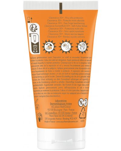 Avène Cleanance Слънцезащитен крем, SPF50+, 50 ml - 3