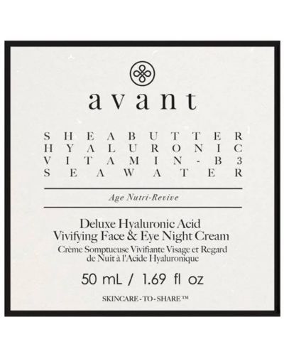 Avant Нощен крем за лице и очи с хиалуронова киселина, 50 ml - 4