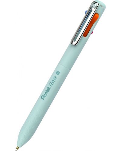 Автоматична химикалка Pentel - Izee, 0.7 mm, 4 цвята, светлосиня - 1