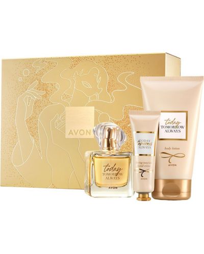 Avon Комплект Today Tomorrow Always - Парфюм, Лосион и Крем за ръце, 50 ...