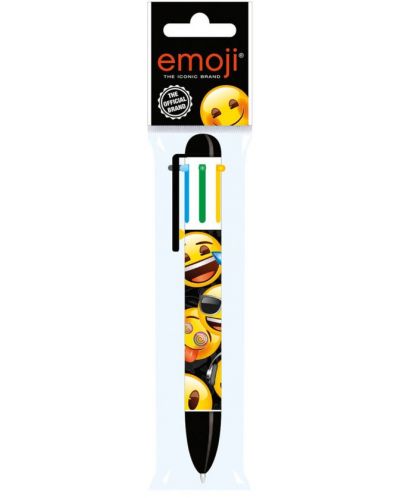 Автоматична химикалка Derform - Emoji, с 6 цвята - 1