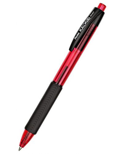Автоматична химикалка Pentel - Kachiri 457, 0.7 mm, червена - 1