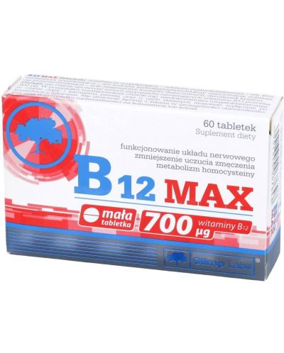 B12 Max, 700 mcg, 60 таблетки, Olimp - 1