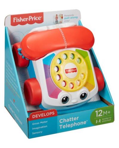 Играчка за дърпане Fisher Price - Телефон с шайба - 3