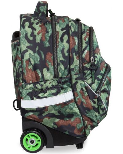 Ученическа раница на колелца Cool Pack Starr - Camo Fusion Green - 2