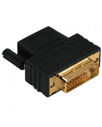Адаптер Hama - 122237, DVI-D към HDMI, черен - 1