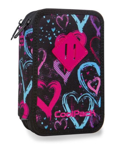 Несесер с ученически пособия Cool Pack Jumper 3 - Drawing Hearts, с три отделения