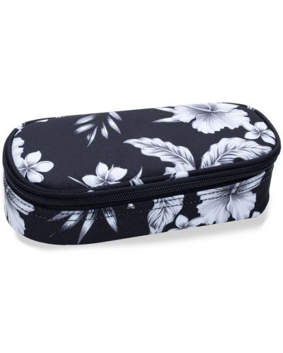 Елипсовиден ученически несесер Cool Pack Campus - White Hibiscus