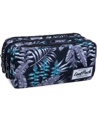 Правоъгълен ученически несесер Cool Pack Primus - Palms, с 3 отделения