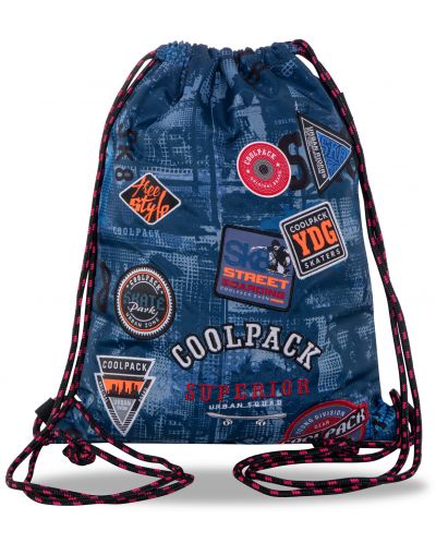 Спортна торба Cool Pack Sprint Badges B - Синя