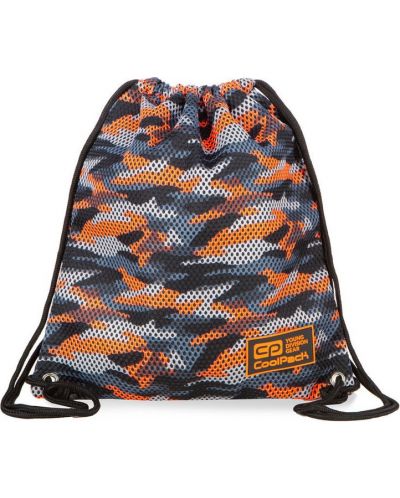 Спортен сак с връзки Cool Pack Sprint Line - Camo Mesh Orange - 1