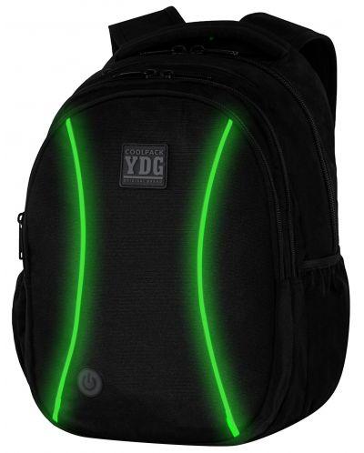 Ученическа светеща LED раница Cool Pack Joy - Зелена + подарък - 4