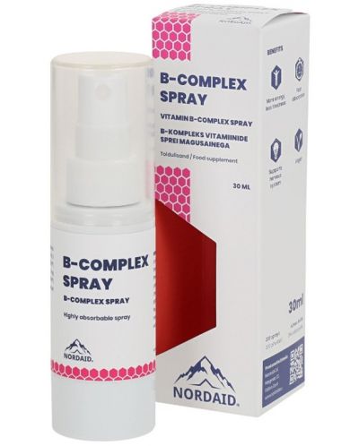 B-Complex Спрей за уста, мента, 30 ml, Nordaid - 1