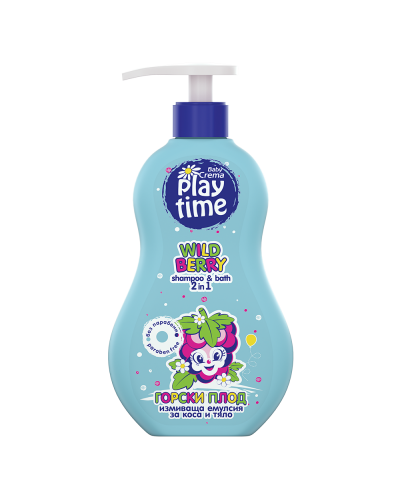 Измиващ гел за коса и тяло Baby Crema - Горски плодове, 400 ml