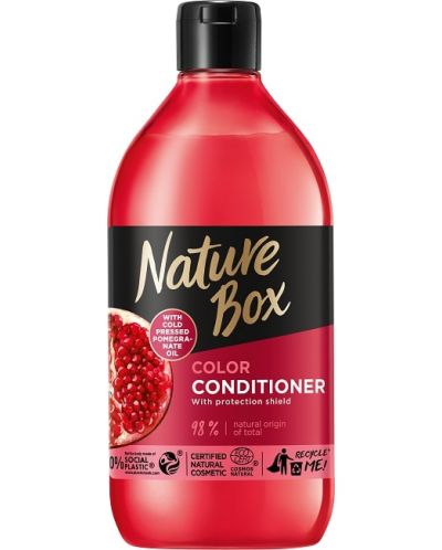 Nature Box Балсам за боядисана коса, нар, 385 ml - 1