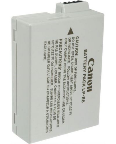 Батерия Canon - LP-E8, 1120 mAh, бяла - 1